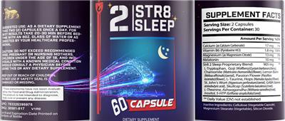 Photo of the Success Chemistry STR8 2 Sleep label