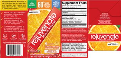 Photo of the Promino Rejuvenate Muscle Activator Citrus Blast label