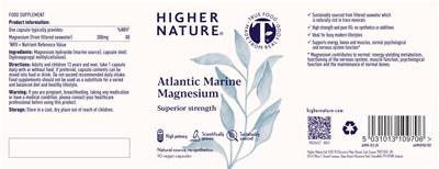 Photo of the Higher Nature Atlantic Marine Magnesium label