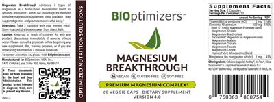 Originaletikett: Magnesium Breakthrough