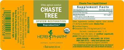 Photo of the Herb Pharm Chaste Tree label