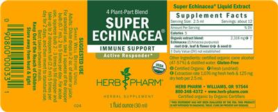 Photo of the Herb Pharm Super Echinacea label