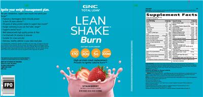 Photo of the GNC Total Lean Lean Shake Burn Strawberry label