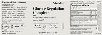 Photo of the Shaklee Glucose Regulation Complex label