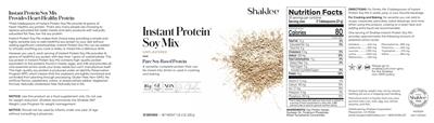 Photo of the Shaklee Instant Protein Soy Mix Unflavored label