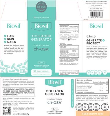 Photo of the Biosil Collagen Generator label