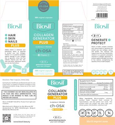 Photo of the Biosil Collagen Generator Plus label
