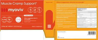 Photo of the myoviv Muscle Cramp Support Sunny Orange label