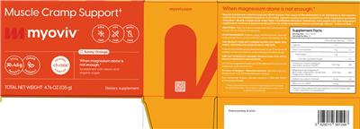 Photo of the myoviv Muscle Cramp Support Sunny Orange label
