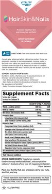 Photo of the Vitality For Life Hair Skin & Nails label