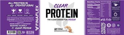 Photo of the FINAFLEX Clear Protein Vanilla Caramel label
