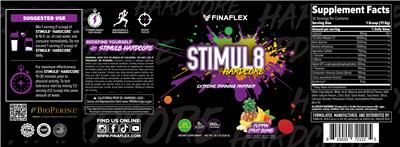 Photo of the FINAFLEX Stimul8 Hardcore Flippin Fruit Bomb label