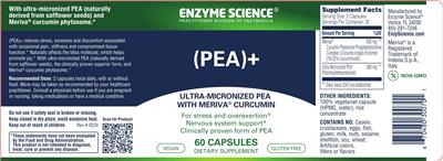 Photo of the Enzyme Science (PEA)+ label