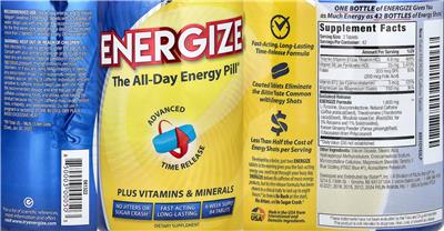 Photo of the iSatori Energize label