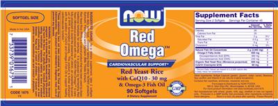 Photo of the NOW Red Omega label