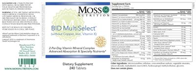 BID MultiSelect (without Copper, Iron, Vitamin K)