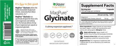 Photo of the Jigsaw Health MagPure Glycinate label