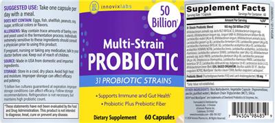 Label of Multi-Strain Probiotic
