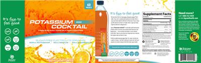 Photo of the Jigsaw Health Potassium Cocktail Orange Sugar-Free label