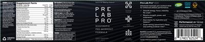 Photo of the Performance Lab Pre Lab Pro Natural Berry Flavor label