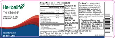 Photo of the Herbalife Tri-Shield label