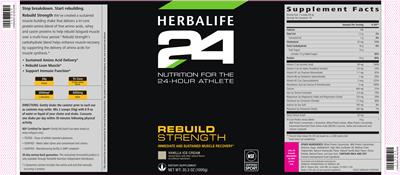 Photo of the Herbalife 24 Rebuild Strength Vanilla Ice Cream label