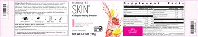 Photo of the Herbalife Skin Collagen Beauty Booster Strawberry Lemonade label