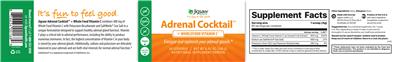 Photo of the Jigsaw Health Adrenal Cocktail + Wholefood Vitamin C label