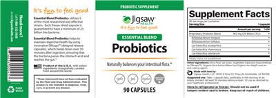 Label of Essential Blend Probiotics