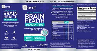 Photo of the Qunol Brain Health label