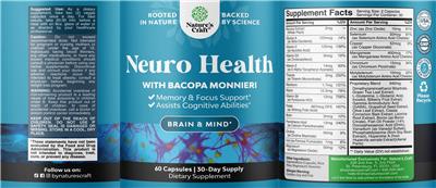 Photo of the Nature’s Craft Neuro Health label