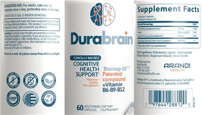 Photo of the Arandi Health DuraBrain label