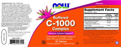 Photo of the NOW Buffered C-1000 Complex label