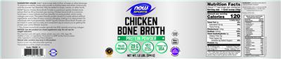 Photo of the NOW Sports Chicken Bone Broth label