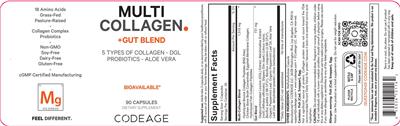 Label of Multi Collagen +Gut Blend