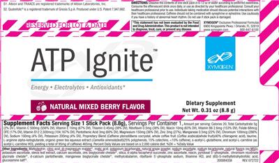 Originaletikett: ATP Ignite Natural Mixed Berry Flavor