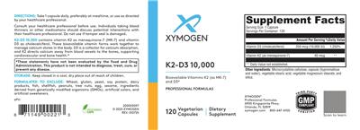 Product label for K2-D3 10,000