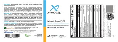 Photo of the XYMOGEN Mood Food ES label