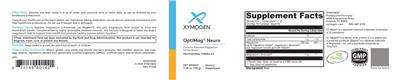 Photo of the XYMOGEN OptiMag Neuro label
