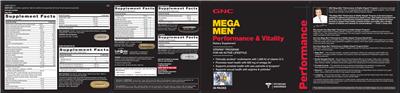 Photo of the GNC Mega Men L-Arginine label
