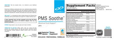 Photo of the XYMOGEN PMS Soothe label