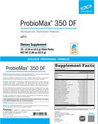 Label of ProbioMax 350 DF