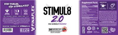 Photo of the FINAFLEX Stimul8 2.0 Rainforest Punch label