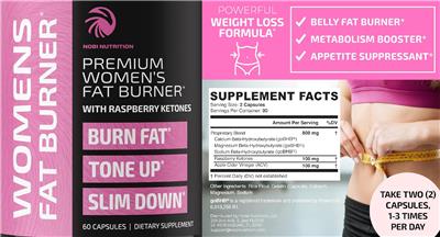 Photo of the Nobi Nutrition Premium Women's Fat Burner label