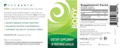 Photo of the New Earth Body label