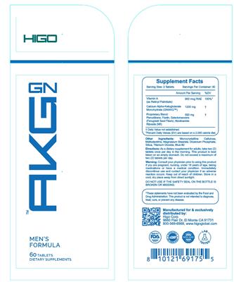 Photo of the Higo AKG GN Men's Formula label