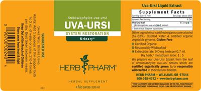 Photo of the Herb Pharm Uva-Ursi label