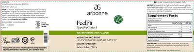 Photo of the Arbonne FeelFit Watermelon Kiwi Flavor label