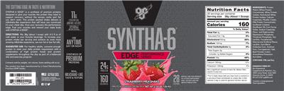 Photo of the BSN Syntha-6 Edge Strawberry Milkshake label
