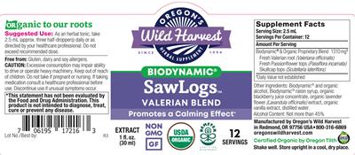 Photo of the Oregon's Wild Harvest Biodynamic SawLogs Extract label